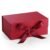 Premium red rigid gift box with ribbon for corporate gifting